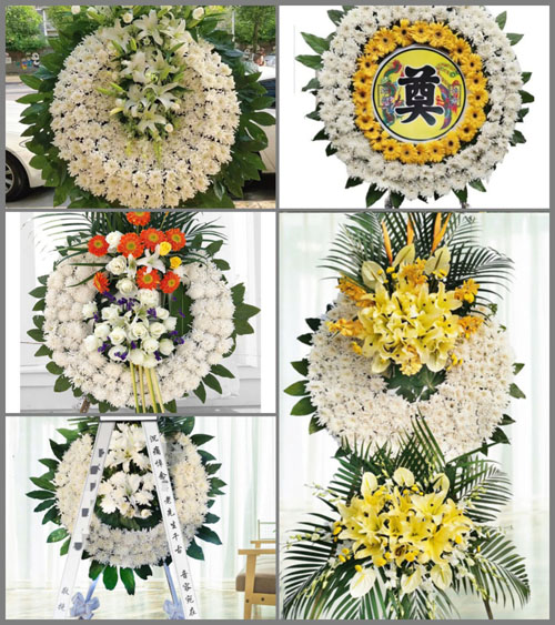 湖北黄冈市黄梅县新开镇单坝湾村花圈速递